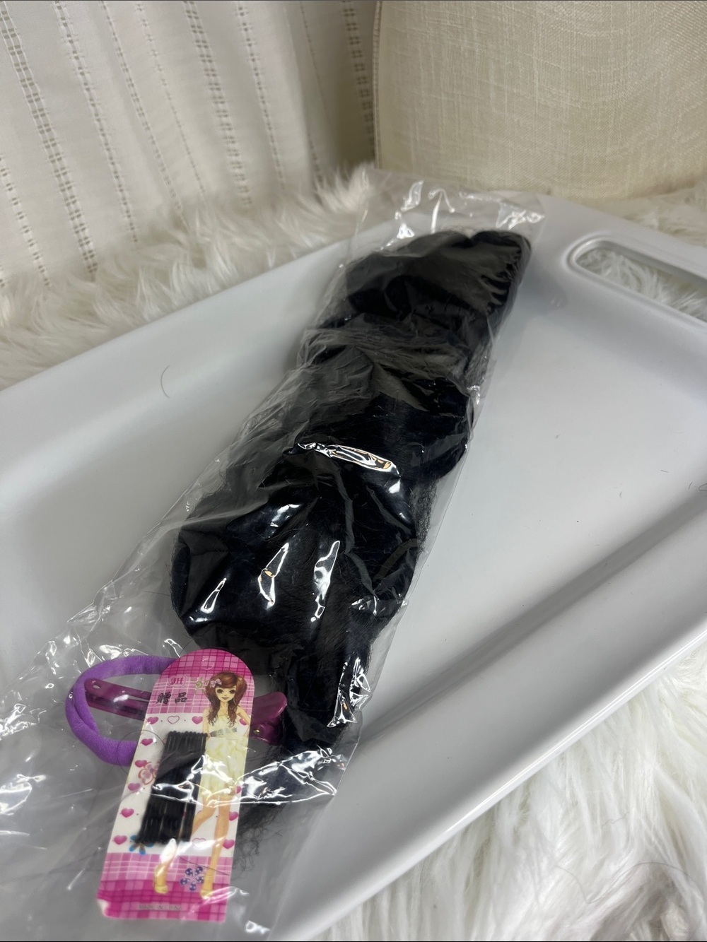 NWT 24" Clip-in Hair Extensions Jet Black